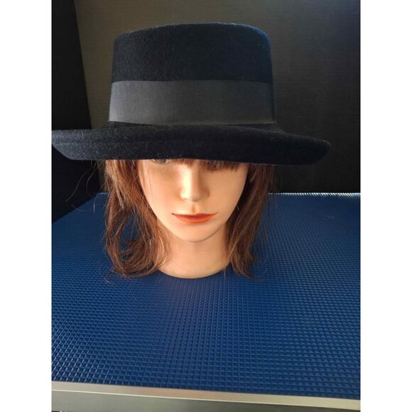 Betmar Street Smart Black Wool Felt Bowler Hat Size M - Picture 3 of 7